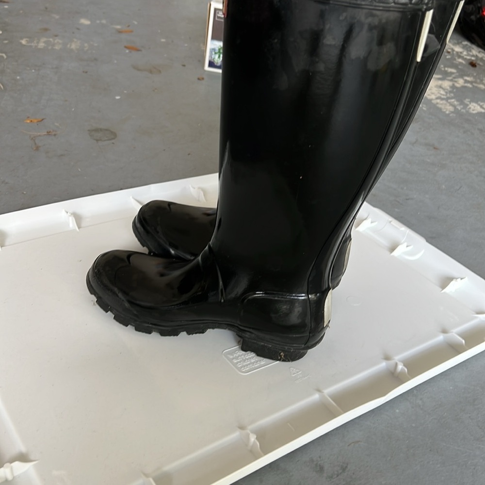 Hunter Glossy Black Tall Boots - Picture 4 of 4